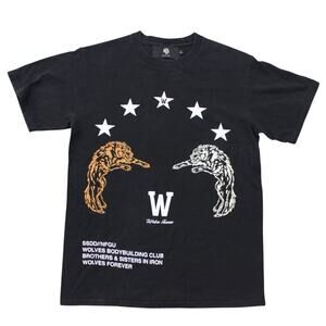Darc Sport Wolves Bodybuilding Club Wolves Forever‎ Tee Mens M Black Streetwear